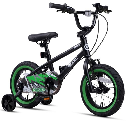Glerc Razor 12 14 16 Zoll Kinderfahrrad für 2-8 jährige Jungen Jugendliche erstes BMX Style Fahrrad mit Stützrädern,Múltiples Colores