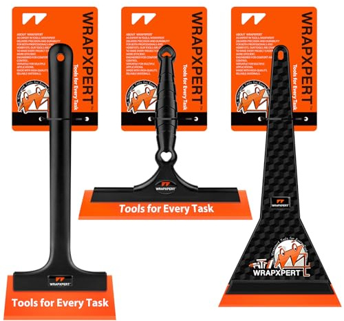 WRAPXPERT Window Tint Squeegee Window Tint Tools Long Handle Car Squeegee for Front Windows Rear Glass Windshield Cleaning, Car Tinting Kits 8.27 Wide Rubber Blade/11.8 Long Handle