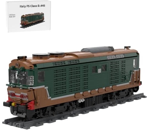 ToysWeltX Locomotiva Diesel Italiana D.445 Kit di Costruzione Ferroviario (statico/1307 pezzi)