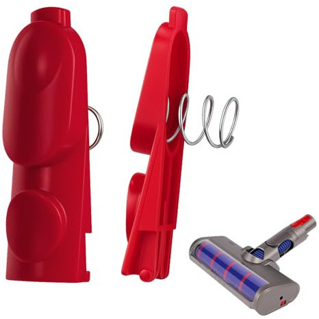 2 botones de clip para pestañas compatibles con Dyson V7 V8 V10 V11 V15, piezas de repuesto para aspiradora con resorte botón de bloqueo de clip para aspiradora inalámbrica