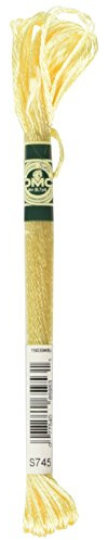 DMC 1008F-S745 Shiny Radiant Satin Floss, Light Yellow, 8.7-Yard