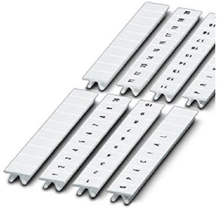 PHOENIX CONTACT Zackband ZB 5 LGS fortlaufende Zahlen 1-10 Klemmenmarkierung 4017918195571, Weiß, 1.360g Gewicht, 10 Stück