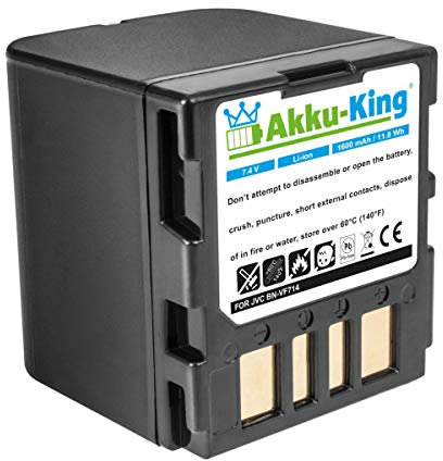 Akku-King Akku kompatibel mit JVC BN-VF707, BN-VF714, LY34647-002B - Li-Ion 1600mAh - für GR-D240, DF550, MG77, GZ-D240, D270, DF420