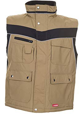 Planam 2584064 Plaline Winterweste, Sand/Schwarz, Größe XXXL
