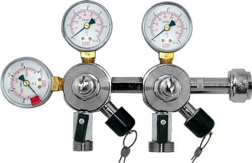 ich-zapfe Co2 - réducteur de Pression, 2 manomètres pour bière et AFG, tireuse a Biere 3 et 7 Bar