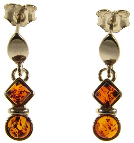 Damen-Ohrhänger Sterling-Silber 925 mit Bernstein/Schmuck/Ohrclips/Ohrringe/Creolen/Ohrhänger/Ohrstecker