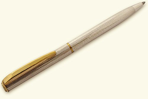 Kugelschreiber aus massivem Sterling Silber 925, Internationale Ersatzmine vom Typ