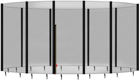 Baunsal® Trampolin Sicherheitsnetz Ø 457 cm (JS+EXD) für 10 Netzstangen mit Netzhöhe 180 cm Ersatzteile Netz Gartentrampolin Schutznetz Kinder Ersatznetz Indoor und Outdoor