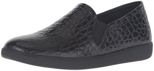 Trotters Women's Americana Flat, Black Croc, 5 UK