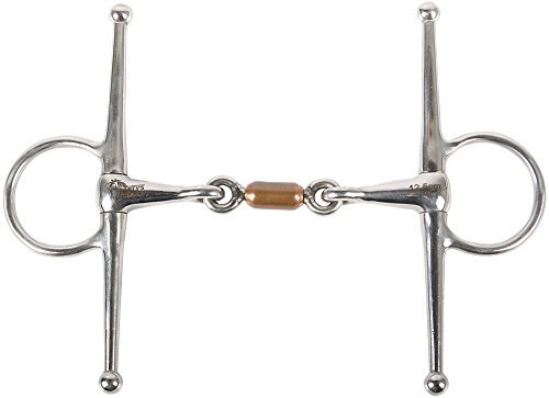 Harry's Horse 41201028-13.5 Knebeltrense, doppelt gebrochen, Kupferrolle - 13.5, L