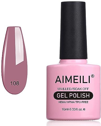 AIMEILI UV LED Gellack ablösbarer Nagellack Gel Polish - Brown Lilies (108) 10ml