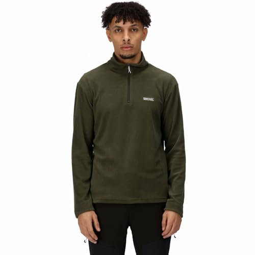 Regatta Mens Thompson Lightweight 1/2 Zip Fleece - Green - XXL