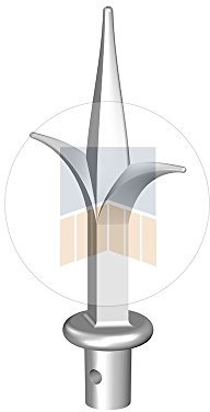 Fleur de Lys en Aluminium diamètre 16.