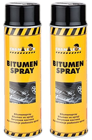 Chamäleon 2 x 500ml BITUM Bitumen Spray SCHWARZ UBS Schutz UNTERBODENSCHUTZ