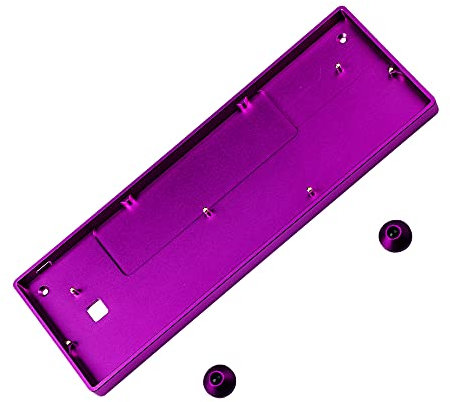 YMDK GH60 Anodizing Aluminum CNC Case for 60% Mechanical Gaming Keyboard Compatible Poker2 Pok3r Faceu 60 with ALU Feet (Purple)