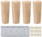 La Vane 18cm Holz Tischbeine, 4 Stück Massivholz Konisch Ersatz Möbelfüße Möbelbeine mit Montageplatten & Schrauben für Sofa Bett Schrank Couch Stuhl
