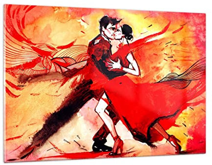 ARTTOR Bilder auf Glas 120x80cm Wandbild Glasdruck Menschen Musik - 3731