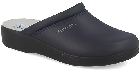 Fly Flot T4368 Fe Blaue Damenschuhe Made in Italy Echtes Leder Antishock Stoff