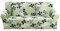 Dünne Sofabezug 1 Sitz 90-140 cm elastischer Polyester Sofabezug 3D Flamingo Barock grünes Blatt Blumenmuster Ich Typ Sofa Kein Armlehnensofa Universeller Sofa-Überwürfe (Grünes Blatt, 1 Sitz)