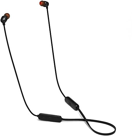 JBL TUNE 115 - Auriculares inalámbricos intraaurales de banda al cuello, con Bluetooth, Sonido Pure Bass Sound y conectividad multipunto, hasta 8h de música, negro