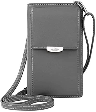 LZSXDWXY Womens Crossbody Phone Bag Leather Coin Cell Phone Wallet Mini Mobile Purse Shoulder with Strap and Card Slots