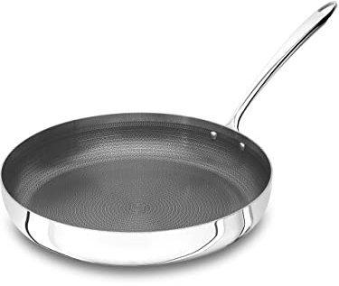 Pentole Agnelli Padella Alu-Inox 1907 con Interno acidato e Antiaderente PTFE, diam. 20cm