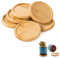 gotyou 6 Pièce Dessous de Verre en Bois, Pots de Fleurs Pad, Bambou Dessous de Verre, Absorbant Antidérapant Coasters Set, Parfait pour Les Tasses à Café, Thé Mug, pour Maison, Décoration de Table