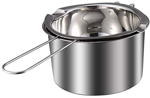 EXCEART Edelstahl Schmelztopf FüR Schokolade Kerzenwachs Und Butter Doppelter Wasserbad-Topf Mit Ergonomischem Griff 600ml Schmelzschale FüR KüChe Und Backen
