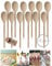 Set of 12 x 12 (300mm) Beechwood Wooden Spoon, Ideal for Baking, Decorating, Engraving. Made in the EU. Tradeco direct®