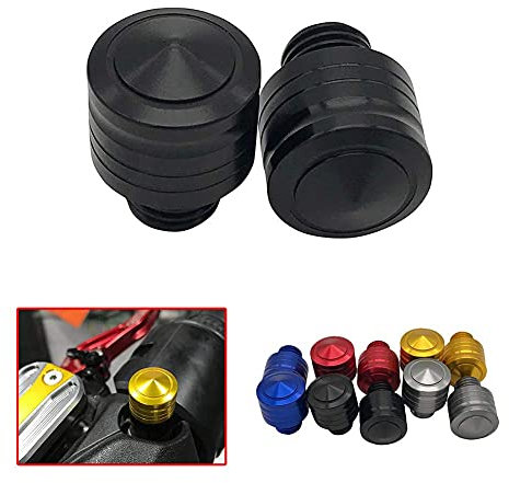 LongGreat Motorcycle CNC M10 Alu Abdeckkappen Gewinde Spiegelloch Verschlussschraube Schraube für Kawasaki Z900 Z800 Z750 Z1000 ZX6R ZX10R ZX9R (schwarz)