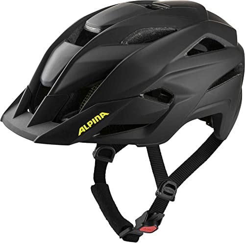 ALPINA KAMLOOP - Individuell Anpassbarer, Leichter & Sicherer Fullface Fahrradhelm mit Kinnbügel, für Erwachsene, Black-neon Yellow matt, M (56-59 cm)