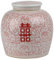 Fine Asianliving Fine Asianliving Chinesische Deckelvase Rot Weiß Porzellan Doppeltes Glück D23xH23cm Chinesische ingwertopf asiatische Jingdezhen China Deko Ingwerglas mit Deckel Keramik