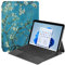 FTRONGRT Cover per Microsoft Surface PRO 8 Cover, Ultrasottile Custodia in Pelle PU, con Stand per Microsoft Surface PRO 8 -Fiore di Albicocca