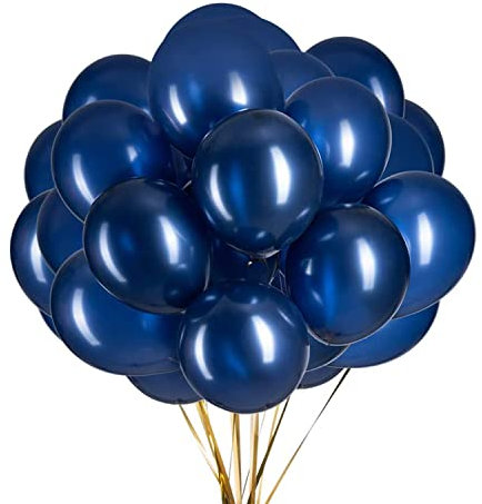 Ainmto 50 Stück 12 Zoll Luftballons Marineblau Helium Ballons für Geburtstag, Hochzeiten