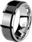 Taffstyle Band Ring Edelstahl mit Spinning Herrenring Damenring Partnerring Trauring Damen Herren Silber Schwarz Größe 69 (22.0) Breit 8mm