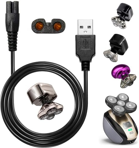 WAHFOX Universal-Ladekabel, USB-Kabel, kompatibel mit Skull Shaver Pitbull und Mainstream-Rasierern (USB-Ladegerät)