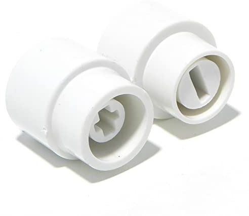 2x Guitar switch tip White telecaster knobs 4.9mm + 3.5mm slot
