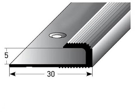 Einschubprofil | Aluminium | Silber | Breite 30 mm | Höhe 5 mm | Länge 900 mm | Gebohrt | Einfassprofil | 1 Stück