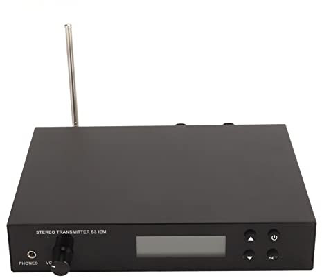 Airshi Sistema de Monitoreo de Auriculares Inalámbrico 3 Modos de Receptor Sistema de Monitoreo de Escenario Clear Mix 566 a 608 MHz Previene Interferencias para Estudio para Banda