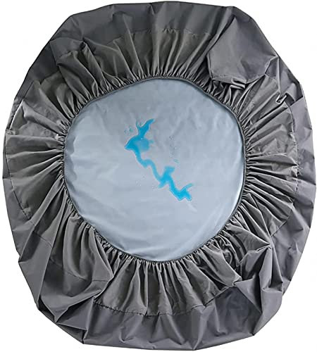 Wasserdichtes Spannbettlaken, runde graue Baumwollbettdecke, Matratzenauflage, Matratzenschoner, für Hotelhochzeitsdekoration,Grey-Diameter200cm(79inch)