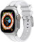 VeveXiao Bracelet robuste de luxe compatible avec Apple Watch Ultra Band 49mm 45mm 44mm 42mm, bracelet de rechange étanche en silicone pour iWatch Series 8 7 6 5 4 3 2 1 SE, Blanc argenté