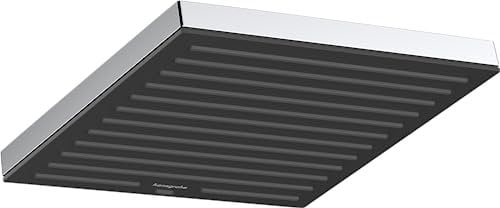 hansgrohe Pulsify E - wassersparende Kopfbrause (EcoSmart), eckige Duschbrause (260 mm), Regendusche mit 1 Strahlart für Wand- oder Deckenmontage, Brausekopf mit Antikalk-Funktion, Chrom, 24331000