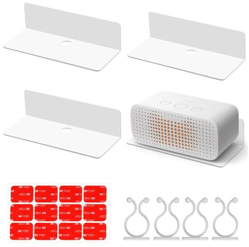 Corpower Acryl-Wandregal, 4er Set, Wei, Minimalistisch Modern, Ohne Bohren, Wandmontiert, Hngendes Regal, 4 Regalbretter, 4 kg Tragfhigkeit, Fr Wohnzimmer, Schlafzimmer, Kche, Badezimmer, Bro