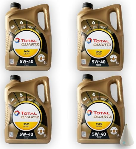 20 L Total Quartz 9000 Energy 5W-40 I passend für | VW 502.00/505.00 | MB 229.5 | Porsche A40 | 20 Liter | Motoröl | Motorenöl | mit Trichter | weitere Empfehlungen siehe Artikelbeschreibung
