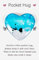 Pocket Hugs Heart, Thinking of You Gifts, Keepsake Gifts for Women Friends, Go to University School Gifts, Positive Good Luck Gifts for Birthday Wedding Christmas Mothers Day Valentines (Light Blue)