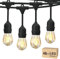 Svater Outdoor String Lights LED 15m, S14 48FT Festoon Lights Mains Powered with 15+1 2W Plastic Bulbs, IP65 Waterproof Garden String Lights for Patio Party Wedding, 2700K Warm White