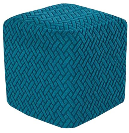 HHONGWYT Fußhocker Bezug 45x45cm Quadratisch Ottomane Schonbezug Samt Hocker Bezug Ottomane 38x38/ 40x40/50x50cm Stretch Husse für Fußhocker Überzug Hocker Abdeckung Waschbar,#1,45x45x45cm