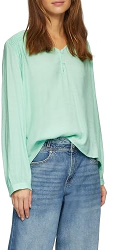 s.Oliver Strukturierte Bluse aus Viskosemix mit Smok-Details