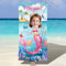Jodimitty Mikrofaser Strandtuch Personalisiertes Foto Name Wasserabsorbierend Schnelltrocknend Strandhandtuch für Erwachsene Kinder Strand Schwimmbad, 60x120cm/76x152cm/90x180cm (Echte Meerjungfrau)