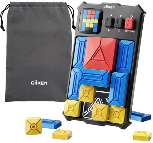 GiiKER Super Slide Puzzle-Spiele, Originales Denkspiel mit über 500 Herausforderungen, Spielzeug für Kinder und Teenager, Reisespiele, Geburtstagsgeschenke, Aktivitäten für Roadtrips